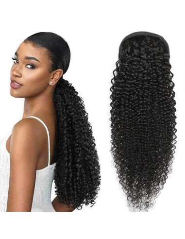 Schwarzer Pferdeschwanz -Pferdeschwanz mit Remy Hair Kinky Curly Kabel livraison et retour toujours gratuits